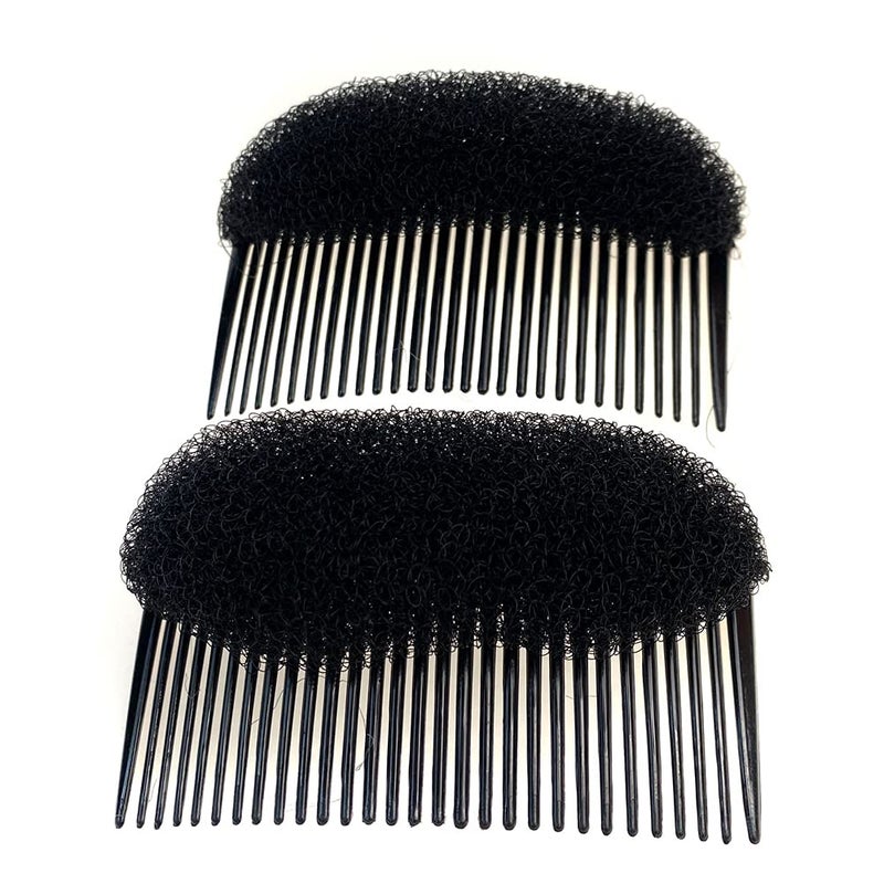 SYBL 2Pcs Charming Bump It Up Volume Inserts Hair Comb Do Beehive Hair Stick Bun Maker Tool Hair Base Styling Accessories for Women Lady Girl (Black) - Image 1